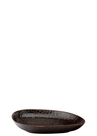 Brown Stoneware Irregular Side Dishes for Catering & Table Service – 14 × 9cm, Pack of 6