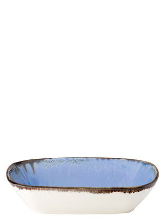 Murra Pacific Blue Porcelain Rectangular Dish, Set of 6 - Ideal for Catering & Food Presentation 20 x 14cm