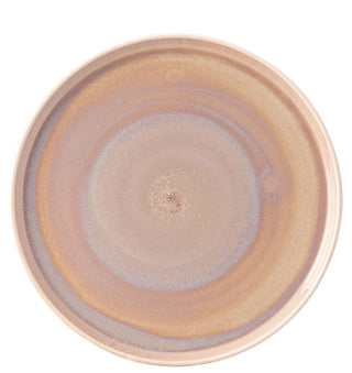 6pcs Murra Blush Porcelain Walled Plates Round Ceramic Dishwasher Safe, Stackable Plates - 17.5cm, 21cm, 27cm & 30cm