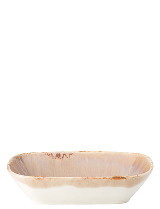 Murra Blush Porcelain Rectangular Dish (Set of 6) for Catering & Table Service, Reactive Glaze Finish – 20×14cm