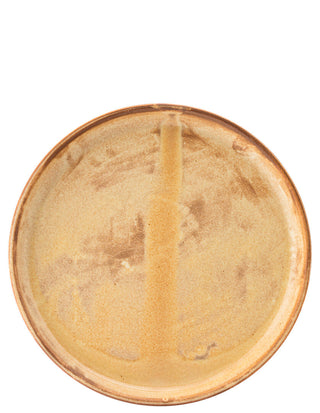 Murra Honey Porcelain Walled Plate, Premium Reactive Glaze Ceramic Plates, Dishwasher Safe - Set of 6