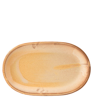 6Pcs Murra Honey Glazed Porcelain Deep Coupe Oval Plates for Catering & Table Service – 32×20cm, 25×15cm, 19.5×11cm