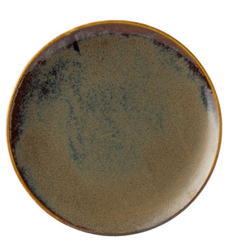 6 x Murra Toffee Collection Porcelain Coupe Plates Round Ceramic Serving Plate Dishwasher Safe - 17cm, 23cm, 27cm, 30cm