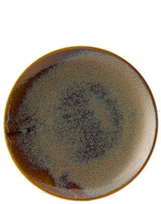 6 x Murra Toffee Collection Porcelain Coupe Plates Round Ceramic Serving Plate Dishwasher Safe - 17cm, 23cm, 27cm, 30cm