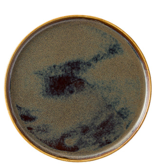 Murra Toffee Walled Plates, Set of 6, Porcelain Salad Plates 21cm 27cm 30cm Modern Kitchen Plate, Round Serving Dishes