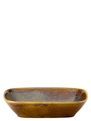 Murra Toffee Brown Porcelain Rectangular Serving Dish 20×14cm, Ceramic Dishes for Catering & Table Presentation - Set of 6
