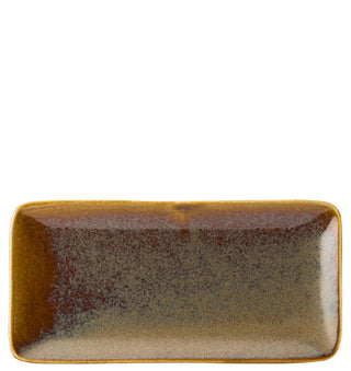6 x Murra Toffee Porcelain Rectangular Platters, Ceramic Serving Plates for Food Presentation – 30×14cm / 30×20cm