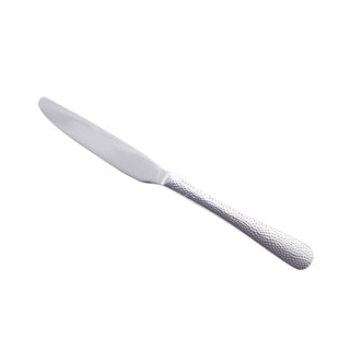 Stainless Steel Dessert Knife with Hammered Handle Serrated Blade, 210mm (Pack of 12)