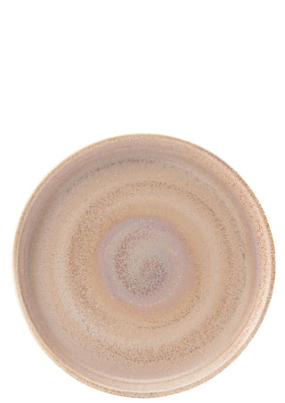 6pcs Murra Blush Porcelain Walled Plates Round Ceramic Dishwasher Safe, Stackable Plates - 17.5cm, 21cm, 27cm & 30cm