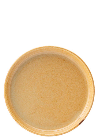 Murra Honey Porcelain Walled Plate, Premium Reactive Glaze Ceramic Plates, Dishwasher Safe - Set of 6