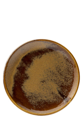 6 x Murra Toffee Collection Porcelain Coupe Plates Round Ceramic Serving Plate Dishwasher Safe - 17cm, 23cm, 27cm, 30cm