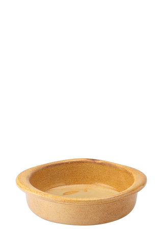 Murra Honey Porcelain Round Eared Dish 16cm, Oven to Table Ceramic Serving Dish for Food Presentation - Pack Of 6