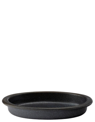 Murra Ash Porcelain Black Oval Eared Dish 22cm/ 25cm Dishwasher Safe Serving Dishes - Pack of 6