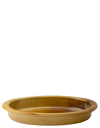 Murra Toffee Porcelain Oval Eared Dishes, Dishwasher Safe Ceramic Oven-to-Table Serving Dishes (22cm, 25cm) - 6Pcs