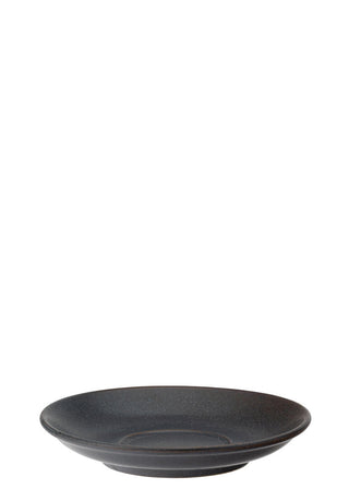 Murra Ash Black Porcelain Cappuccino Saucer 14cm (5.5") Dishwasher Safe Ceramic Coffee Saucers - Box of 6