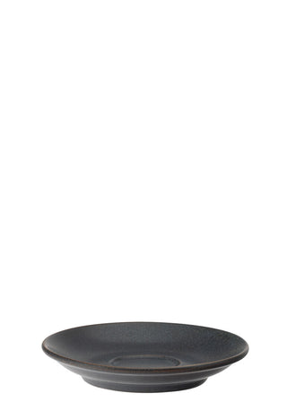 Murra Ash Black Porcelain Espresso Coffee Saucer 12cm (4.75") Dishwasher Safe - Box of 6