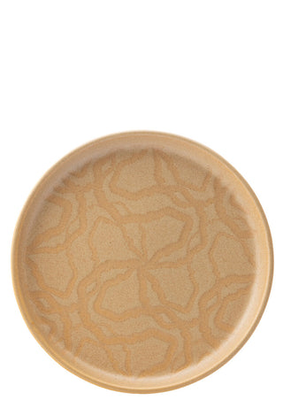 Maze Flax Walled Plate – Porcelain Dinner & Side Plate Stackable, Dishwasher Safe 7" (17.5cm) | Pack of 6