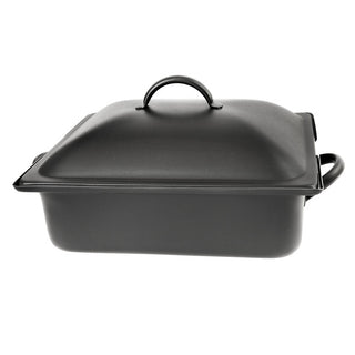 Homestyle Induction Rectangle Chafer Dish 3.8L – Stainless Steel Buffet Server with Lid | Black, Red/Black or White | Box of 1