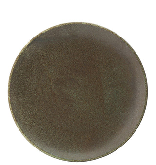 Granite Blue/ Green Coupe Plates 9" & 10.5" | Reactive Glaze Porcelain Dinner Plates | Pack of 6