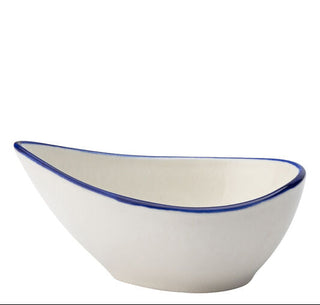 Homestead Dip Jug 100ml (4oz) | White Porcelain Sauce & Gravy Jug with Painted Rim | Restaurant Tableware | Pack of 12