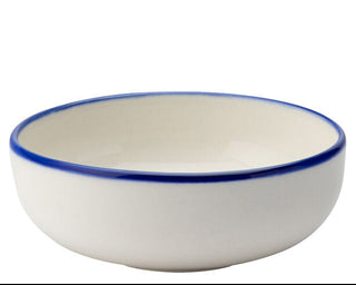 Homestead White Presentation Bowls with Coloured Rim | Porcelain Serving & Sharing Bowls | 13cm, 16cm, 20cm, 24cm | Pack of 6