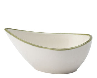 Homestead Dip Jug 100ml (4oz) | White Porcelain Sauce & Gravy Jug with Painted Rim | Restaurant Tableware | Pack of 12