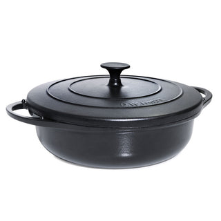 Homestyle Cast Iron Dutch Oven 4.7L – Heavy Duty Casserole Pot with Lid - Black/ Red - Box of 1