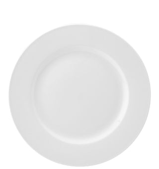 Pure White Wide Rim Porcelain Plates – Pack of 18 | 27cm & 29cm Restaurant Dinner Plates, Dishwasher Safe