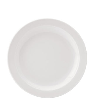 Pure White Porcelain Narrow Rim Plates 6.5" & 8" Microwave & Dishwasher Safe – Pack of 36 | Restaurant & Catering Plates