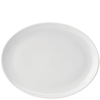 Pure White Oval Plates 12" & 14" Porcelain Serving Plates – Pack of 18 | Commercial Catering & Restaurant Tableware