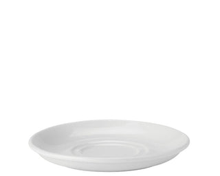 Pure White Double Well Saucers 6” (15cm) Porcelain Dishwasher Safe Saucer – Pack of 24 | Café & Restaurant Tableware