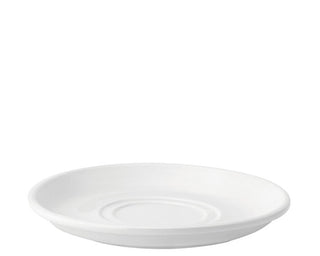 Pure White Double Wall Saucers 7" (17.5cm) Porcelain Tea Dish Plate – Pack of 36 | Dishwasher & Microwave Safe