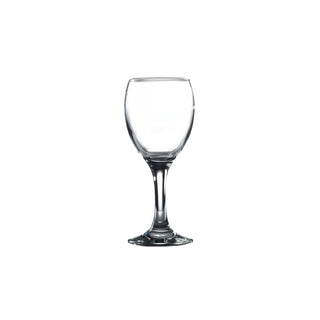 Clear Glass Wine Goblets 20.5cl – Durable Beaded-Rim Stemware for Restaurants & Bars (Pack of 6)
