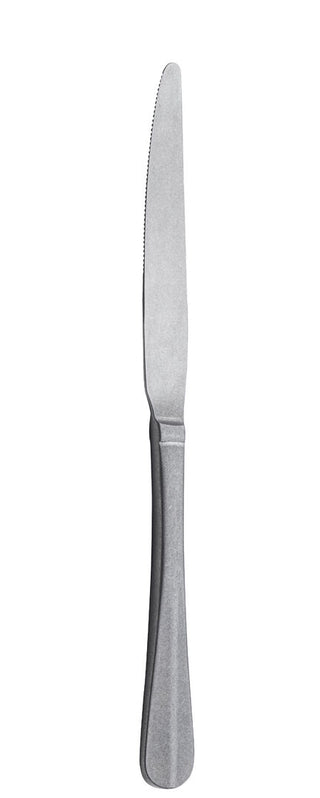 Stainless Stee Table Knife, Vintage Rattail Stonewash Collection, Set of 12 Table Knives Dinner Cutlery