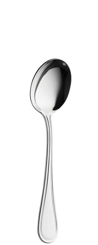 Soup Spoon Set of 12, Anser Collection Stainless Steel Cutlery Spoons, Understated Embossed Design, Dishwasher Safe