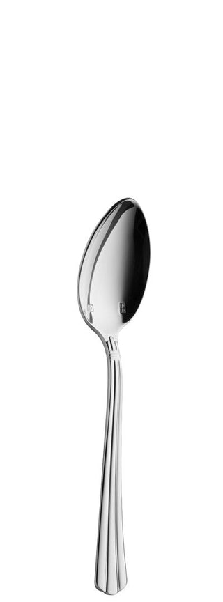 Tea Spoons, Byblos Collection Stainless Steel Cutlery, Ribbed Handle Design, Fine Dining Service Teaspoons - Set of 12