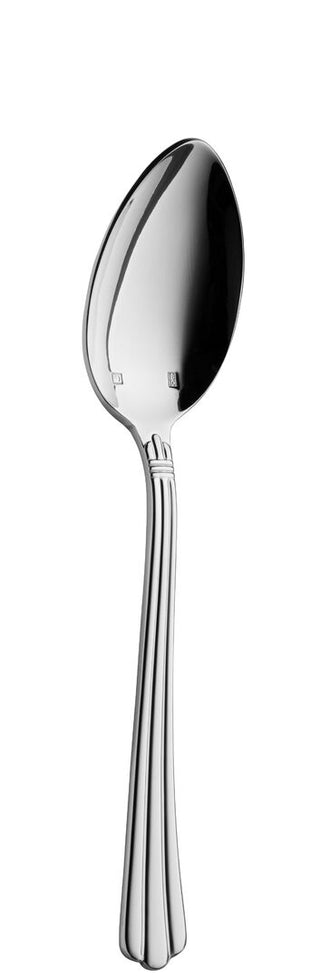 Table Spoons, Byblos Stainless Steel, Ribbed Polished Finish, Dishwasher Safe Dining Cutlery - Box of 12