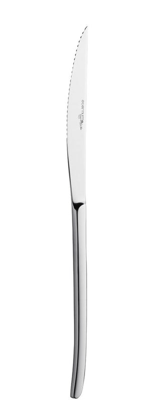 Steak Knife, X Lo Collection Stainless Steel, Serrated Blade Knives, Contemporary Dining Cutlery, Box of 12