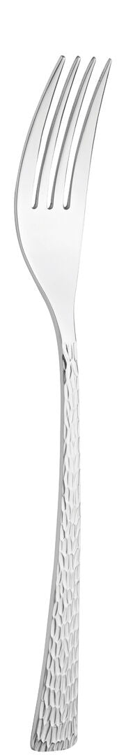 Dessert Fork, Artesia Collection Stainless Steel, Textured Handle, Contemporary Cutlery Dinner Table Forks, Box of 12