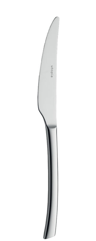 Table Knife, Saturn Collection Cutlery Stainless Steel Dinner Knives, Polished Finish, Dishwasher Safe, Box of 12