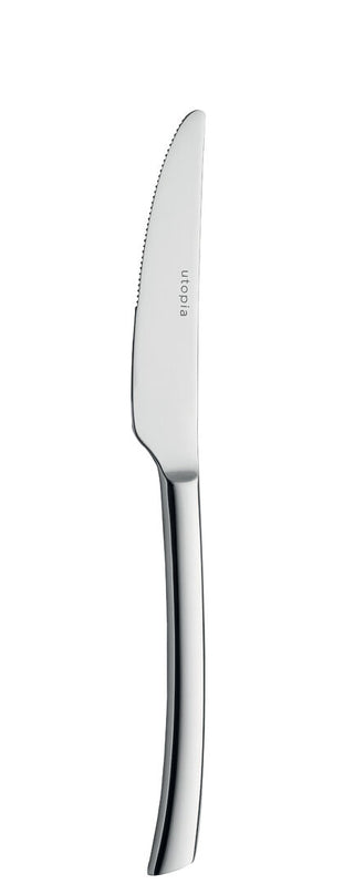 Dessert Knife, Saturn Collection Cutlery Stainless Steel Table Knives, Polished Finish, Dishwasher Safe, Box of 12