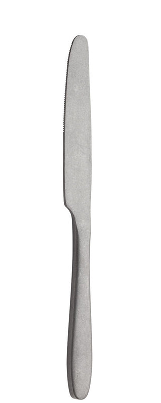 Table Knife, Manhattan Stonewash Collection Stainless Steel, Textured Finish, Dinner Knives - Set of 12