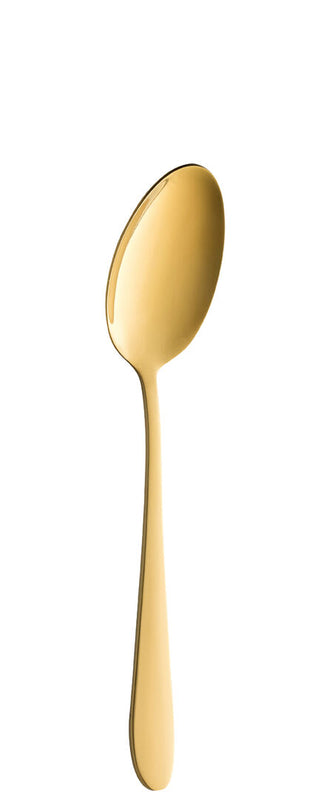 Bullion Collection Dessert Spoon Stainless Steel, Gold PVD Coated Dinner Table Spoons, Box of 12