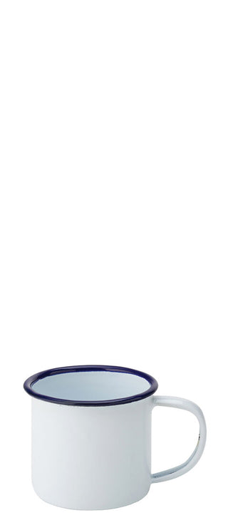 Enamel Coffee Mug, Eagle Collection, Heritage Design, 155ml (5.5oz), Blue Rim, Dishwasher Safe, Pack of 12