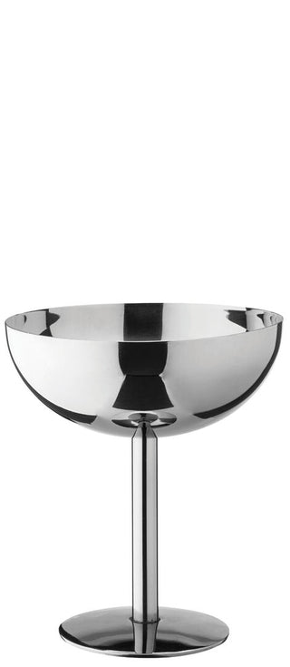 Stainless Steel Coupe Glass, Creative Bar Collection, 200ml (7oz), Polished Finish Cocktail & Dessert Serving Glasses - Set of 6