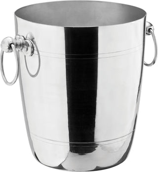Wine Bucket, Ice Buckets & Coolers, Polished Aluminium Design with Handles, 20cm (7.5"), Wine & Bottle Chilling - Set of 6