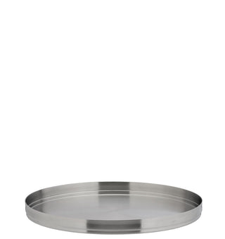 Round Serving Plate, Unity Collection, Brushed Finish, 23cm, Stackable Design, Hospitality Tableware - Box of 6