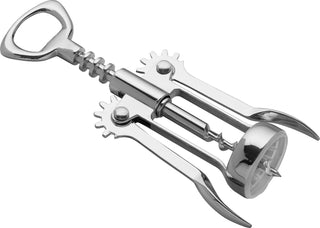 Twin Lever Stainless Steel Corkscrew, Silver Finish, Pack of 24, Professional Bar Bottle Opening Tool