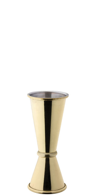 Polished Stainless Steel Cocktail Jigger 25ml / 50ml, Gold Finish, Pack of 6, Professional Bar Measure