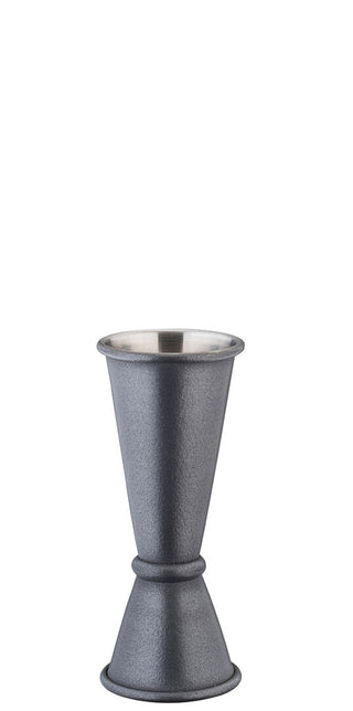 Matt Pewter Effect Stainless Steel Cocktail Jigger 25ml / 50ml, Pack of 6, Professional Bar Measure Tool